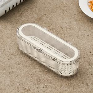 TEMU 1개 투명 주방용품 홀더 - 내구성 있는 플라스틱 젓가락 케이지와 안전한 뚜껑, 숟가락 & 포크 정리함, 가정용 주방 보관에 이상적, 젓가락 홀더