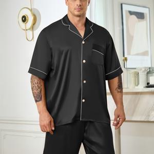 TEMU 뉴 패셔너블 남성용 플러스 사이즈 홈 슬립웨어 세트|여름잠옷