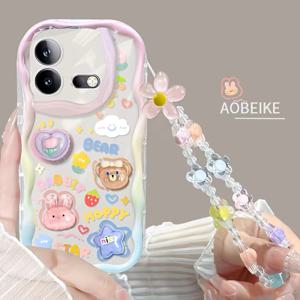 TEMU 갤럭시 S24 울트라용 인스 컬러풀 베어 래빗 3D 폰 케이스, A06 투명, A16, A15, S24/S25 울트라/A25/A24 크림 패턴, A54/A55/A13-4G 플로럴 체인, S22/S22 울트라/S23 프레쉬 스타일, S23 플러스 스트랩 호환 가능|핸드폰스트랩|S22케이스