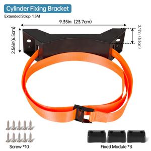 TEMU 가스 실린더를 벽면에 고정하는 브래킷, 프로펜 실린더에 적합, 내구성이 뛰어난 ABS 플라스틱으로 제작, 스크루 포함, 3가지 고정 각도 제공, 40L 산소 및 헬륨 실린더를 고정하기 위한 설계.