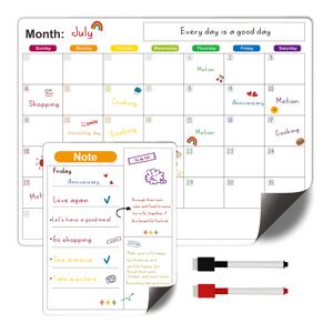 TEMU JANCHN 자석 냉장고 캘린더, 건식 지우개 마커, 냉장고용 PVC 화이트보드, 성인 월간 건식 지우개 자석 캘린더, 가정 조직 도구|달력|달력|2025년달력