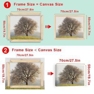 TEMU 1세트 DIY 목재 스트레처 바 캔버스 프레임 키트, 갤러리 랩 유화/프린트/포스터용 - 간편 조립, 액세서리 포함 30x40 40x60 50cm, 2가지 사용 방식