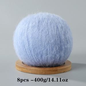 TEMU 8개-400g/14.11oz 총 모헤어 원사, 크로셰 뜨개질 및 니팅 스웨터, 스카프 및 숄용, DIY 애완동물 장난감 및 DIY 공예용 부드럽고 편안한 피부 친화적인 봄과 여름 크로셰 원사|스카프|뜨개실