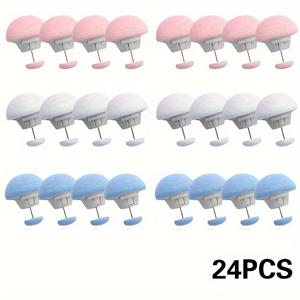 TEMU 24개 팩 투명 미끄럼 방지 이불 클립, 재사용 가능한 분리형 침대 시트 패스너, PVC 소재, 부분 세척 관리, 가정 침실 침구 매트리스 보안, 슬리퍼, 양말, 손세척만 가능, 혼합 색상 폴리프로필렌