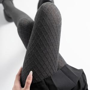 TEMU 1쌍 여성용 우아한 레트로 체크 타이츠 - 그레이/블랙/베이지 쉬어 레깅스, 스커트 드레스용 손세탁 가능 팬츠, 캐주얼 & 포멀 웨어, 편안한 핏