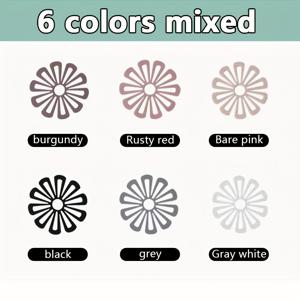 TEMU 6개 세트 식탁매트, 고온 저항 실리콘 꽃 모양 보온 테이블 매트, 단색 코스터, 냄비 매트, 미끄럼 방지 테이블 매트, 주방 용품