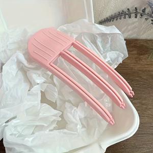 TEMU 하이 스컬 탑 윈드 플라스틱 콤브 - 이마 앞머리 스타일링용 퍼프 헤어 클립 - 게으른 사람을 위한 무흔적 아티팩트