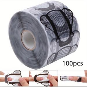 TEMU UV 젤 연장 투명 네일 몰드 100개 - 무취, 전문 매니큐어 도구 및 액세서리