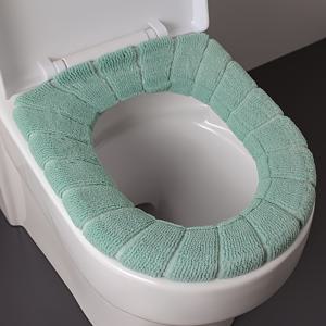 TEMU [편안한 편안함] 세탁 가능한 화장실 좌석 커버 - 환자용 편안한 폴리에스터 섬유 쿠션, RV 친화적인 욕실 액세서리, 향상된 편안함을 위한 부드러운 질감 디자인, 설치가 쉬우며 내구성이 뛰어난