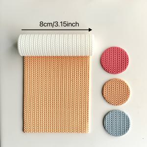 TEMU 손수 만든 귀걸이용 DIY 보석제조 도구 - 무끄러운 텍스처 폴리머 클레이 롤러와 짠 텍스처 폴리머 귀걸이 커터 세트