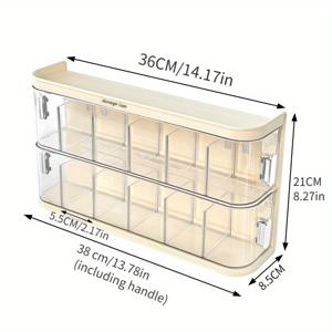 TEMU 다용도 수납 칸이 있는 벽걸이 헤어 액세서리 정리함 - 클립, 넥타이 및 주얼리를 위한 대용량 플라스틱 보관 상자 - 투명 디자인으로 쉬운 확인 가능, 공간 절약형 욕실 또는 침실 정리함, 헤어 액세서리
