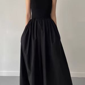 TEMU 여성용 2025 가을-겨울 신상 멀티 블랙 탱크 드레스|여름원피스|여성원피스|인견원피스