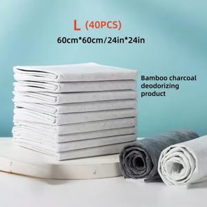 TEMU 두꺼운 바마코우 카본 냄새 제거용 일회용 애완동물 소변 패드는 빠른 흡수를 위한 방수 빠른 건조 디자인을 특징으로 합니다. 고양이와 개에 적합한 이 일회용 패드는 20개, 40개, 50개, 또는 100개 팩으로 제공됩니다. 개를 훈련시키기 위해 화장실을 사용하는 것, 토끼 케이지 및 개 수납함을 장식하는 것에 이상적입니다.|배변패드