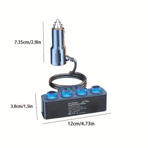 TEMU 4개의 소켓이 있는 BAIDELUO 멀티 포트 자동차 충전기, 자동차 플러그 어댑터 - 12V USB 소켓 및 스마트 스플리터 포함 - 다양한 휴대용 기기와 모든 차량 모델에 적합합니다.|멀티탭