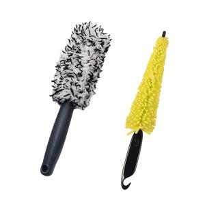 TEMU 대부분의 림 및 스포크와 펜더용 소프트 마이크로화이버 플랫 림 클리너가 포함된 자동차 휠 청소 브러시