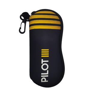 TEMU 1pc 파이럿 캡틴 지퍼 안경 케이스 - 다양한 크기의 안경을 위한 초경량, 휴대용 고무 지퍼 포켓, 남성 및 여성에게 이상적, 안경 보관 | 현대 액세서리 | 안경 케이스, 내구성 있는 지퍼 클로저