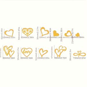 TEMU 10개 골든 아크릴 케이크 장식 LOVE 하트 케이크 토퍼 - 할로윈, 크리스마스 이벤트 & 파티 용품