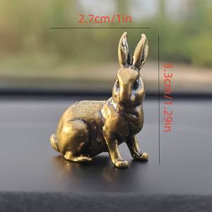 TEMU 빈티지 황동 토끼 조각상 - 거실, TV 캐비닛, 현관에 이상적 | 완벽한 차 애완동물 컬렉션 & 선물 | 전원 필요 없음 | 주방, 침실, 기도실에 완벽 | 할로윈, 부활절, 추수감사절, 독립 기념일 장식, 크리스마스, 할로윈 장식, 가을 홈 데코 수집용 피규어