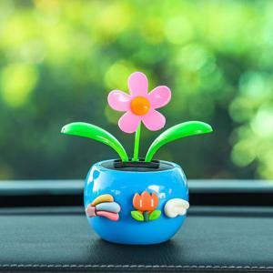 TEMU 자동차 장식 제품, 플라스틱 태양 부유물 장식, 흔들리는 사과 꽃 장식, 다양한 색상