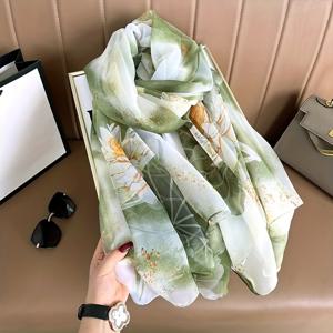 TEMU 여성용 스타일의 우아한 스카프 - 가벼우면서 통기성이 좋은 꽃무늬가 있는 샤울, 해변 투어 및 여름 축제에 완벽한 선물, 엄마와 여성들을 위한 스타일의 스카프