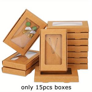 TEMU 투명 창문 종이 선물 상자, 접이식 DIY 키체인 포장 박스, 심플하고 우아한 일상용 보관함 - 결혼식, 생일, 할로윈, 크리스마스 등에 완벽!