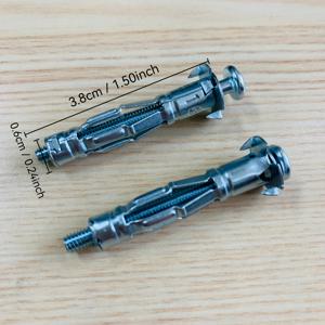 TEMU 20개 중공 벽돌 게코 튜브 확장 볼트 - 건식벽체, 석고보드 및 중공 표면용 헤비듀티 금속 구조의 게코 텍스처 - 선반, 조명 장치, 홈 개선 프로젝트를 위한 안전한 고정 나사