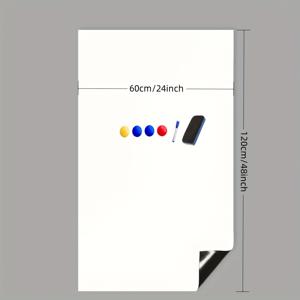 TEMU 1롤 자석식 드라이 이레이즈 화이트보드 벽지 - 가정 및 사무실 장식을 위한 소프트 화이트보드 접착지, 재미있는 가족 디자인(로켓, 하트, 풍선, 웃는 얼굴) 스티커 포함, 교육용 데코 | 세탁 가능한 표면, 방 벽지 스티커|시트지