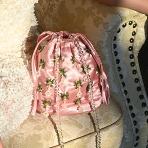 TEMU 파티, 결혼식, 저녁 식사/연회용 고급 여성 비즈 끈백과 우아한 크로스바디 백 세트 - 웨딩드레스, 정장, 볼 드레스, 생일 파티 드레스와 완벽하게 어울리는 럭셔리 버킷백