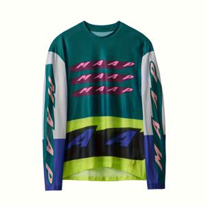 TEMU MAAP 마운틴 바이크 라이딩 슈트, 여름 슬림핏 캐주얼 긴팔 메쉬 파워스포츠 저지 - 다운힐, 사이클링 및 MTB 대회용 장바구니