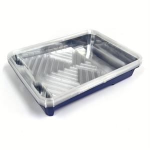 TEMU 1 9인치 블루 플라스틱 페인트 트레이 + 10개 사용 후 버리는 청소 패드 경제적이고 저렴한 세트. 빠른 색상 변경, 잔여물 없음. DIY 페인팅 브러시 색상 혼합, 누출 방지 세트. 준비된 사용 및 저렴한 디자인. 가정 장식 예술 창조를 위한 필수 조합 아티팩트. 가벼움, 내구성, 청소 없음, 시간 절약, 노동 절약 및 .