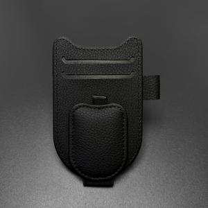 TEMU 완벽한 자동차 선바이저 클립 - 다기능 자석 홀더, 패션 안경 & 카드 및 필기 도구용, 고양이 디자인, 터치 서피스, 인조 가죽 소재, 모든 차량에 적합, 유니버설 핏, 자동차 선바이저 홀더, 재미있는 디자인, 내구성 있는 구조, 컴팩트 디자인, 튼튼한 제작, 사무직 종사자용|선글라스|썬그라스