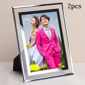 TEMU 데스크탑 디스플레이용 유리 사진 프레임 2개, 3.5x5, 4x6, 5x7, 6x8 인치 - 실버 하이 투명도, 수직 오블로른 모양, 폴리시드 마무리, 가족 생활 사진, 동물 풍경, 꽃 등에 완벽한 - 사진 용지 포함되지 않음, 홈 데코 디스플레이 | 우아한 디스플레이 | 폴리시드 유리, 사진 디스플레이