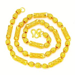 TEMU 1개 남성용 18K 금도금 대담한 휴가 목걸이 - 파티, 해변 및 선물용 중공 디자인 내구성 있는 구리 주얼리, 사계절 착용 가능|목걸이|남자목걸이