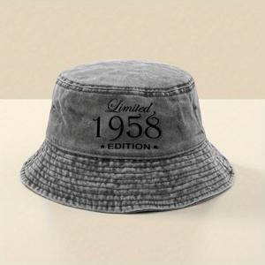 TEMU 1958년 제한판 빈티지 세탁 및 손상된 낚시모자 - 통기성 및 접이식, 야외 스포츠, 여행, 하이킹 및 낚시에 완벽 | 남녀 공용