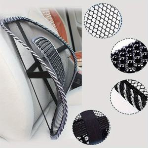 TEMU 여름철에 사용하기 좋은 통기성 소재를 특징으로 하는 압박 완화 차량용 허리 지지대 (싱글팩), 통기성 허리 지지, 사계절 사용 가능, 집에서 또는 마사지 지지용으로 사용 가능, 하반신 통증 완화에 도움을 줍니다.