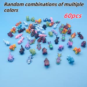 TEMU 60개 3D 프린팅 미니 동물 장식 세트, 다양한 동물 포함 - 홈 & 오피스 데코, 차량 액세서리, 휴일 선물