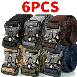 TEMU 남성용 아웃도어 스포츠 벨트 퀵 릴리즈 멀티컬러 6개 세트