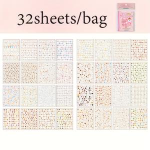 TEMU 도파민 펫 미니 장식 스티커 32장/책 선물 빈티지 네일 데칼 노트북 스크랩북 공예 장식