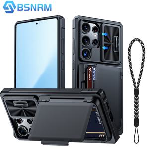 TEMU 삼성 갤럭시 S25 울트라 지갑형 폰 케이스 [카드 홀더][캠코버][리제드 엣지] 풀바디 PC 소재 6.9인치 2025용 (블랙)