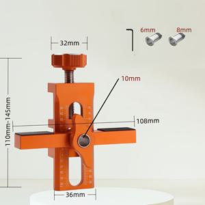 TEMU 1 세트 도어 패널 설치 리턴 장치 드릴링 도구 2-in-1 퀵 포지셔닝 도구 목공 캐비닛 도어 설치 클램프, 금속 마감 유형: 매트, 스타일: 클래식, 재질: 알루미늄, 마운팅 유형: 플러시 마운트, 클래식 스타일, 브러시드 메탈 마감, 추수 감사절에 완벽합니다.