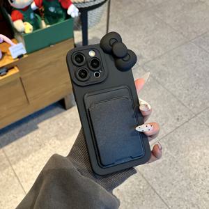 TEMU 2개 세트: 아이폰 13, 아이폰 15 프로 맥스, 및 다양한 다른 아이폰 모델(11, 12, 14, 16)과 호환되는 'S Eye Card' 재질로 제작된 3D 보우 폰 케이스