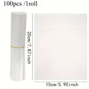 TEMU 100개 투명 부케 보관백 - 고품질 PE 플로럴 랩핑 백, 대형 5.9x7.87인치 꽃꽂이용, 웨딩 & 홈 , 신선한 꽃다발 유지, 쉬운 개봉 및 밀폐, 결혼식 장식용, 안전 밀봉