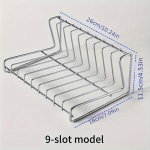 TEMU 스테인리스 스틸 주방 접시 선반 - 6/9/12 개 수량 내구성 카운터탑 정리함, 배수 구멍, 접시, 그릇, 주방용품 및 유리 용 공간 절약 저장, 현대 주방용 납땜 방지 디자인, 주방 카운터용 접시 건조 선반, 주방용품 홀더|식기건조대|식기건조기