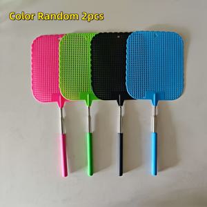 TEMU 추가 대형 확장 가능한 모기 퇴치기 - 내구성 있는 플라스틱 및 금속 구조, 미끄럼 방지 에르고노믹 그립 - 실내/실외 해충 제어 도구, 전기 없음, 가정용 곤충 살해기, 현대 가정용 액세서리, 내구성 있는 플라스틱 블레이드