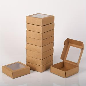 TEMU 20개 갈색 창문형 비행기 상자 - 선물, 비누 건조 꽃, 비즈니스 이벤트용 우아한 판지 포장 - 결혼식, 생일, 기념일, 졸업식에 다용도 - 영어 텍스트, 종이 재질, 이벤트 선물 상자 | 창문형 상자 | 내구성 있는 종이 상자, 크리스마스, 할로윈