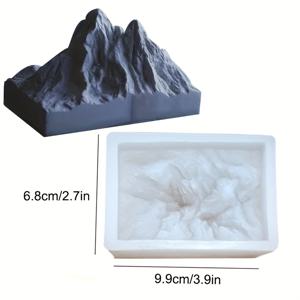 TEMU 3D 빙산 실리콘 몰드 - 레진, 점토, 비누 및 캔들 만들기용 고품질 디테일 산 디자인 - DIY 홈 데코, 아로마테라피 디퓨저, 공예용 재사용 가능한 몰드, 장식품 제작 용품, 산맥 디자인, 내구성 있는 공예 도구