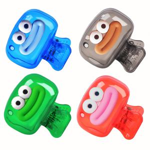 TEMU 4개 세트 소시지 모양 여행용 칫솔 머리 커버 - 휴대용 위생 보호 캡, 캠핑 및 출장용 (블루, 그린, 레드, 그레이)