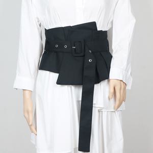 TEMU 여성용 Y2K 다크 패션 조절 가능한 와이드 벨트 허리밴드 - 메탈릭 버튼 & 리본 디테일, 드레스·스커트·코트용 다목적 코르셋 - 캐주얼, 웨딩, 파티 액세서리