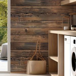 TEMU 1 롤 빈티지 브라운-노란 커피 나무 조직 자체 접착 벽지 - 방수, 얼룩 방지, 쉽게 벗겨내고 붙이기, 주방 캐비닛, 테이블, 의자, 거실, 기숙사, 학교 용품, 기숙사 방 장식 | 레트로 스타일 | 방수 비닐, 거실용 벽지