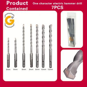 TEMU 7pcs SDS-Plus 전기 해머 드릴 비트 세트 - 벽돌, 콘크리트, 돌 및 더 많은 것을 위한 고강도 카르비드 드릴 비트 - 보관 케이스가 포함되어 있으며 가정 개선 및 건설 프로젝트에 이상적입니다. 건설 드릴 비트 | 컴팩트 드릴 비트 | 내구성 있는 드릴 비트, 콘크리트 드릴 비트